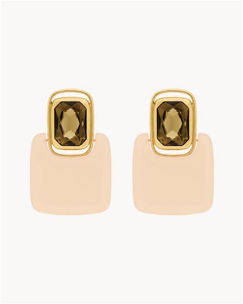 ysl ohrringe sale|ysl cabochon square earrings.